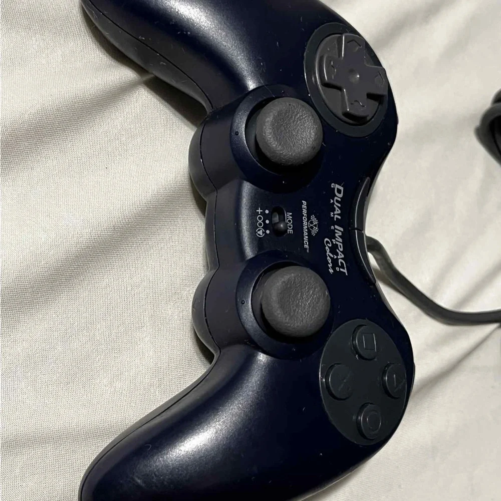 Performance Dual Impact Colors Game Pad Controller - Black Untested